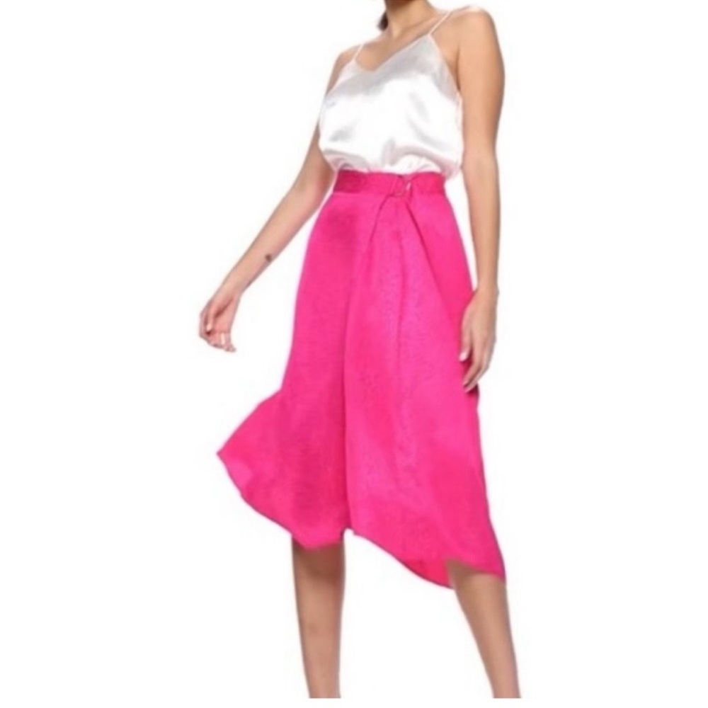 Nine West Barbie Hot Pink Faux Wrap Midi Skirt size XXL NWT